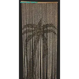 штора из ракушек с пальмой 80*200