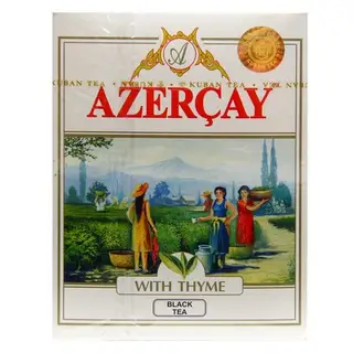 Чай чёрный «Азерчай», среднелистовой с чабрецом 100 г