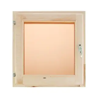 Окно, 60×60см, двойное стекло, тонированное, из липы