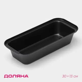 Форма для выпечки Доляна «Жаклин. Хлеб», 30×13 см, антипригарное покрытие, чёрная