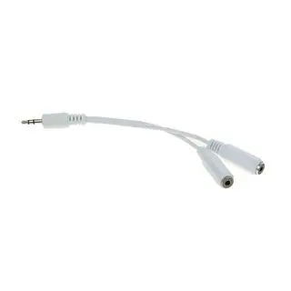 Кабель-разветвитель аудио Cablexpert CCA-415W,Jack3.5мм(3pin)(m)-2хJack(3pin)(f),0.1 м,белый