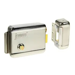 Электромеханический замок J2000-Lock-EM01CS, хромированый корпус, накладной