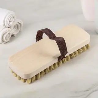 Щётка для сухого массажа, с ремешком, натуральная щетина