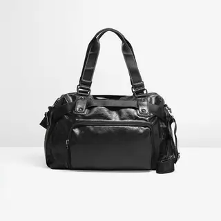 Сумка дорож L-0826, 44*15*29см, отд, на молнии, 4 н/кармана, длин ремень, черный