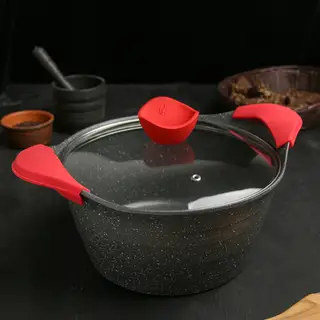 Кастрюля литая «Браво», 3,8 л, d=24 см, стеклянная крышка, антипригарное покрытие