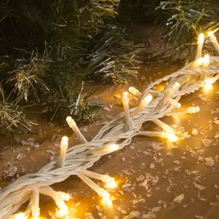 Гирлянда "Нить" уличная УМС, 10 м, 2W LED-100-24В, нить белая, свечение тёплое белое