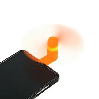 Мини вентилятор для телефона LuazON LVU-01, разъем microUSB, МИКС