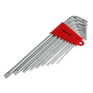 Набор ключей имбусовых MATRIX TORX 12307, 9 шт, T10-T50, CrV, экстра-длин, сатин