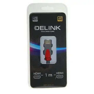 Кабель видео Delink 10055, HDMI(m)-HDMI(m), ver 2.0, 4К, 3D, 1 м, серый