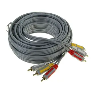 Кабель аудио/видео Delink 3670, 3xRCA(m)-3xRCA(m), 10 м, серый