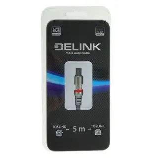 Кабель оптический Delink 3818, TOSLINK(m)-TOSLINK(m), 5 м, серый