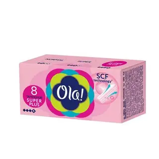 Тампоны Ola! Tampons Super Plus, шелковистая поверхность, 8 шт