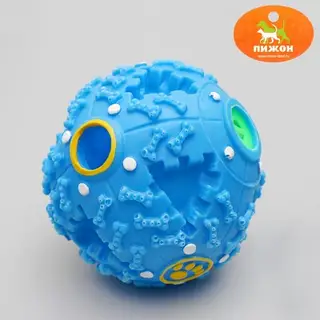 Квакающий мяч для собак, жёсткий, 9,5 см, микс цветов