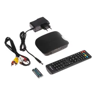 Приставка для цифрового ТВ D-COLOR DC801HD, FullHD, DVB-T2, дисплей, HDMI, RCA, USB, черная