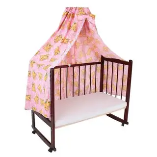 Балдахин кружевной для кроватки, размер 150*300 см, цвет розовый 08801-06