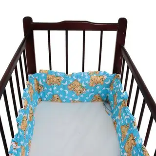 Бортик в кроватку (4 части), размер 360*30 см, цвет голубой 08601-06