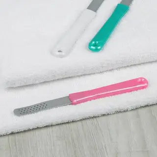 Тёрка для ног, металлическая, двусторонняя, перфорированная, 18,5 см, цвет МИКС