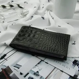 Визитница, 1 ряд, 18карт, кайман, цвет чёрный