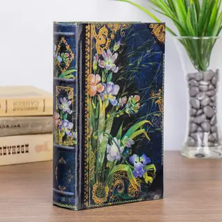 Шкатулка книга-сейф «Ирисы», тиснение, 21×13×5 см
