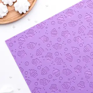Силиконовый коврик рельефный 60х40 см «Кексики»