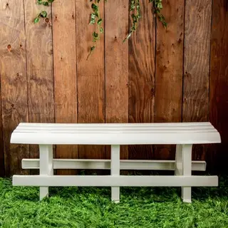 Скамья садовая без спинки «Люкс», 120 × 40 × 42 см, двухместная, белая