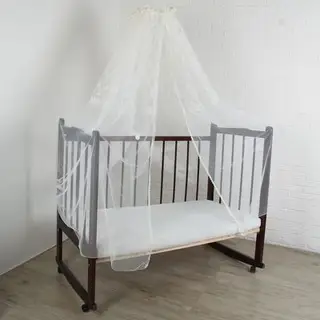 Балдахин нарядный на кроватку, размер 160*400 см, цвет экрю 5204