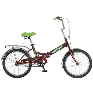Велосипед 20" Novatrack FS30, 2016, 1ск., цвет бордовый