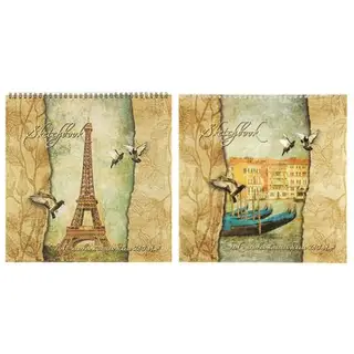 Альбом для зарисовок 28 х 28 см, 20 листов на гребне Sketchbook, палевая бумага 280 г/м², жёсткая подложка
