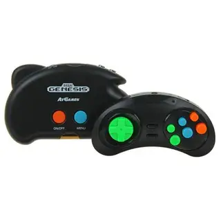 Игровая приставка SEGA Genesis Nano Trainer + 40 игр (геймпад, AV кабель). черная