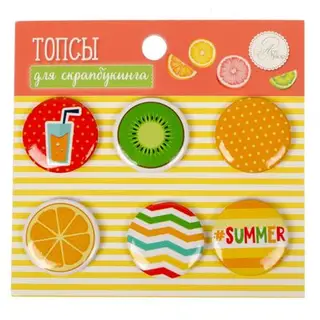 Топсы для скрапбукинга в наборе Summer time, 9 × 9.5 см
