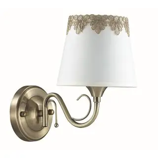 Бра PLACIDA Е14 1*40W 220V бронзовый/декор. стекло/ткань 23,5х25 см