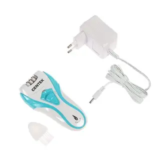 Эпилятор Centek CT-2190, 10 Вт, 2 скорости, LED подсветка, АКБ, голубой