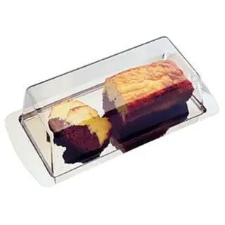 Поднос для сыра с крышкой, полистирол, нержавеющая сталь, h=10,L=33, b=16 см