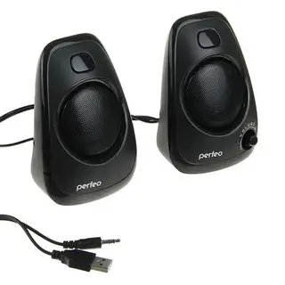 Компьютерные колонки 2.0 Perfeo DELTA PF-057, 2х3 Вт, USB, черные