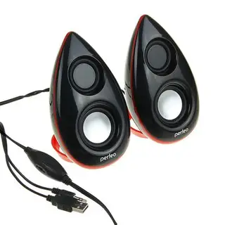 Компьютерные колонки 2.0 Perfeo ROCKET PF-1961, 2х3Вт, USB, черно-красные