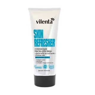 Маска для лица Vilenta Skin Refresher освежающая, с белой глиной, экстрактом яблока и зелёным чаем, 75 мл