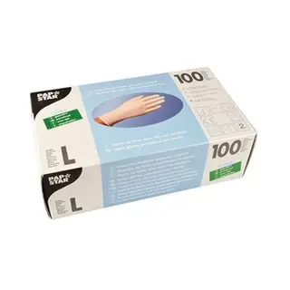 Перчатки латекс PAPSTAR, L опудренные, 100 шт