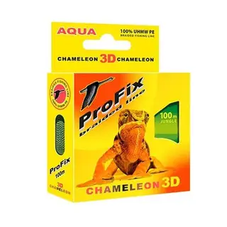 Шнур плетёный Aqua ProFix Chameleon 3D Jungle X3, диаметр 0.12 мм, тест 7 кг, 100 м