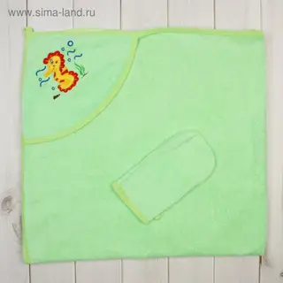 Комплект для купания (2 предмета), цвет зелёный ЯВ112279