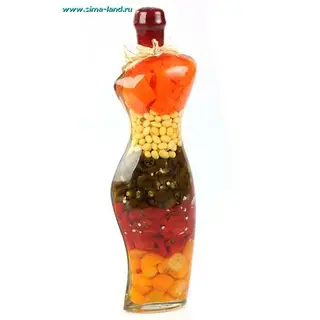 Бутылка декоративная для кухни «Фигура» h=30 см