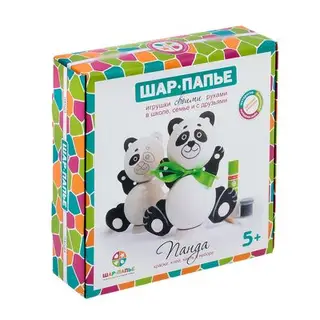 Панда из шар-папье