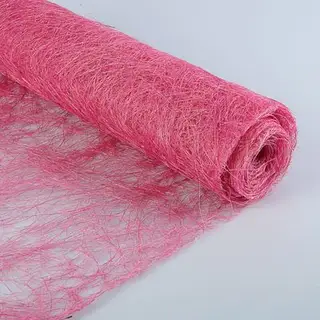 Абака натуральная тонкая, светло-розовая, 48 см x 4.5 м