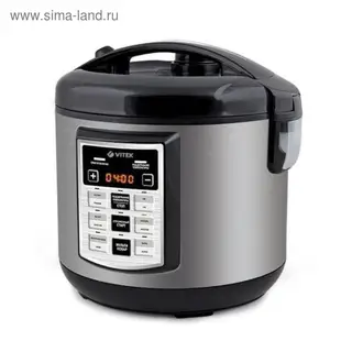 Мультиварка Vitek VT-4212, 900 Вт, 5 л, 12 авт. программ, мультиповар, отлож. старт, черный 230736