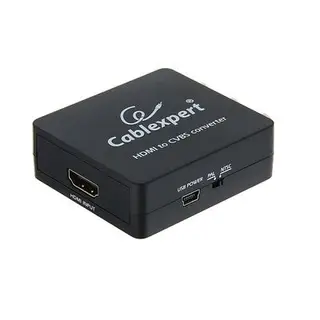 Конвертер Cablexpert DSC-HDMI-CVBS-001, HDMI(f)-3xRCA(f), кабель питания USB, черный