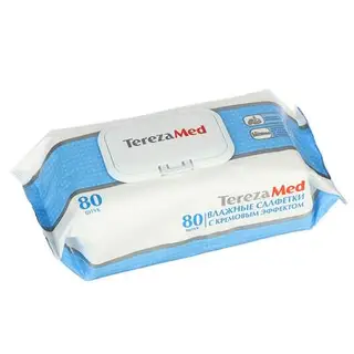 Влажные салфетки с кремовым эффектом TerezaMed, 80 шт