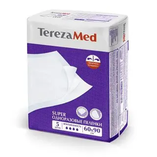 Пеленки одноразовые Super 60x90 TerezaMed уп.5