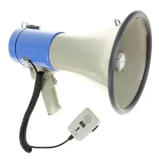 мегафон ручной TerraSound MG-66SUL/blue, 25 Вт, USB/SD, аккумулятор