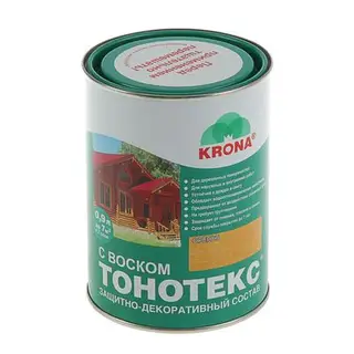 Состав защитно-декоративный для древесины Тонотекс Krona, орегон, 0,9 л