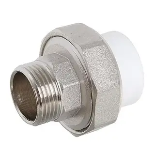 Муфта комбинированная RTP, разъемная (американка), d=25 мм x 3/4", наружная резьба