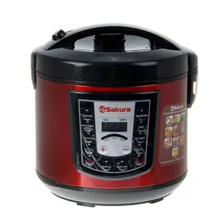 Мультиварка Sakura SA-7753R, общий объем 5 л, 12 режимов, 700 Вт